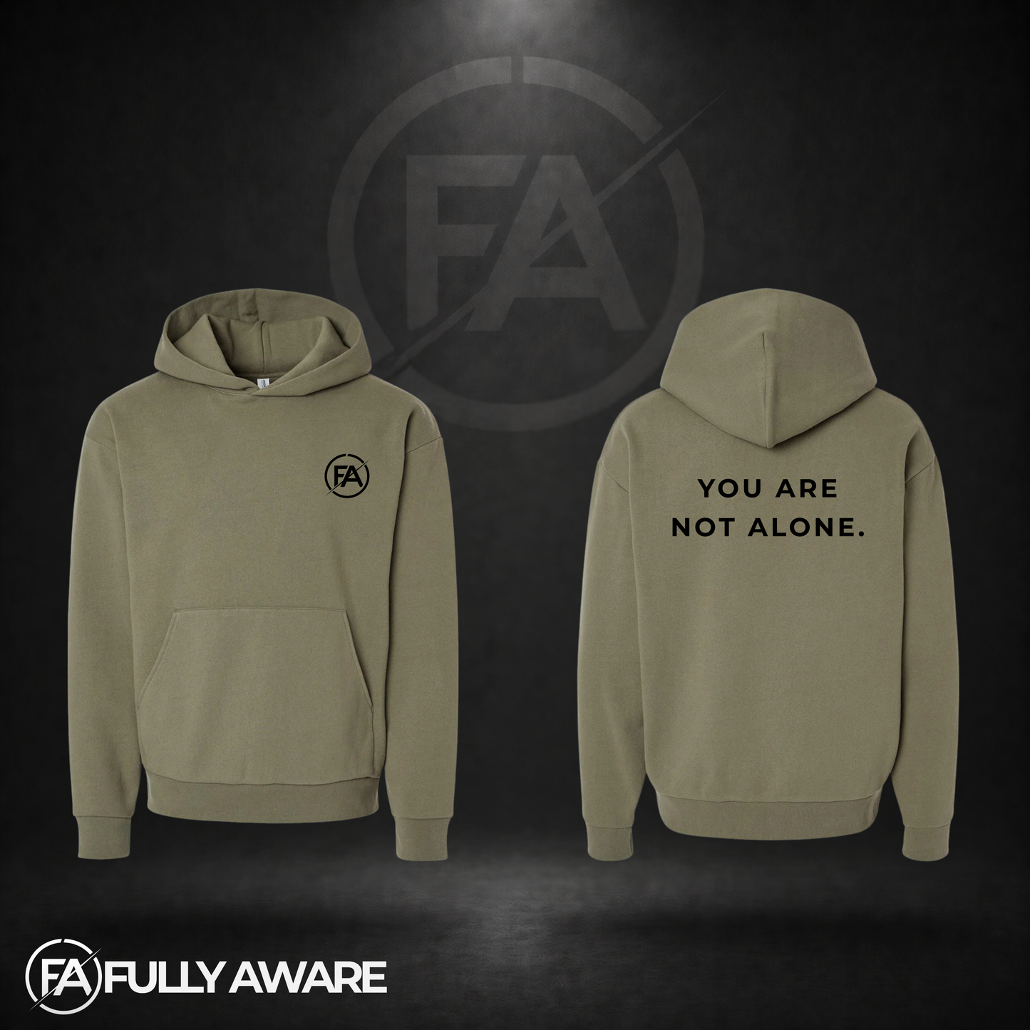 FULLY AWARE. You Are Not Alone. | Premium Heavyweight Oversized Hoodie