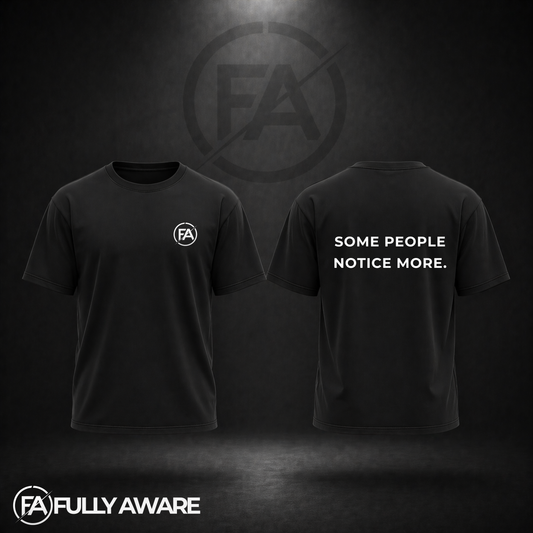 FULLY AWARE. SOME PEOPLE NOTICE MORE. | Oversized Heavyweight T-Shirt.