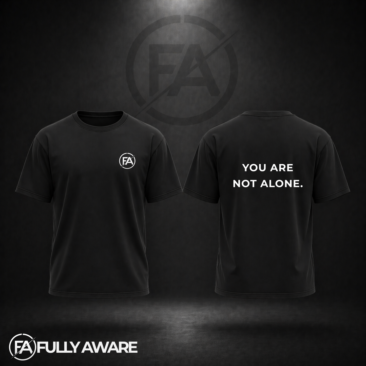 FULLY AWARE. You Are Not Alone. | Oversized Heavyweight T-Shirt.