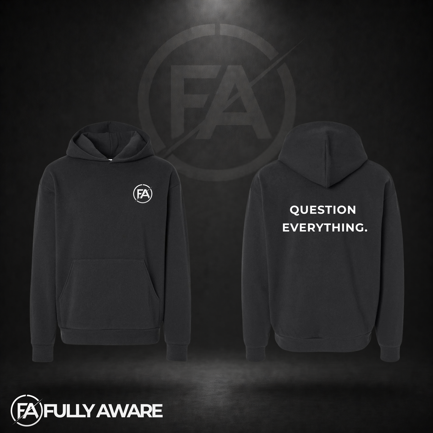 FULLY AWARE. QUESTION EVERYTHING. | Premium Heavyweight Oversized Hoodie