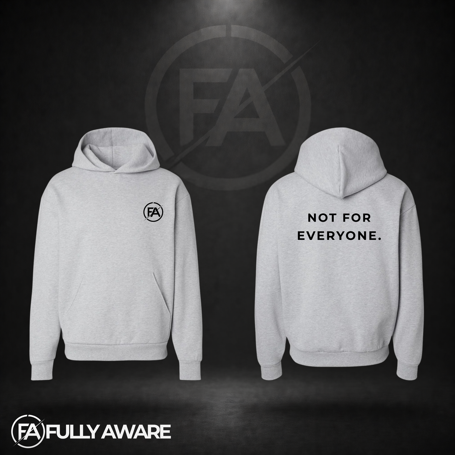 FULLY AWARE. NOT FOR EVERYONE. | Premium Heavyweight Oversized Hoodie