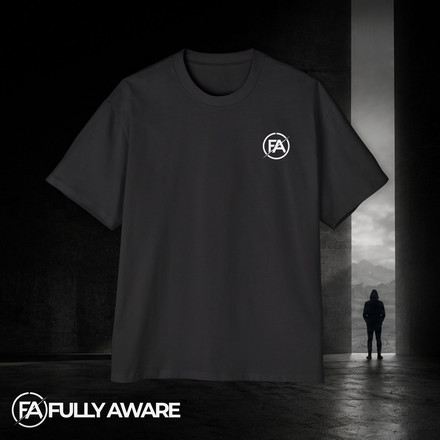 FULLY AWARE. Some People Notice More. | Oversized Heavyweight T-Shirt.